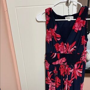 Floral Maxi Dress in Navy and Pink by Lush